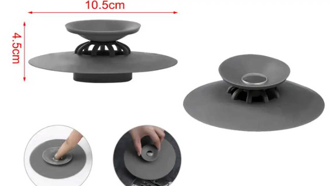 Rejilla de fregadero silicona tipo tapon emergente desague 10.5 cm (x12) 1