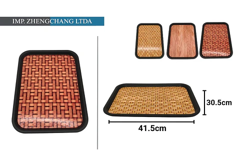 Bandeja De Melamina Con Borde Negro 30.5x41.5cm (x 10)