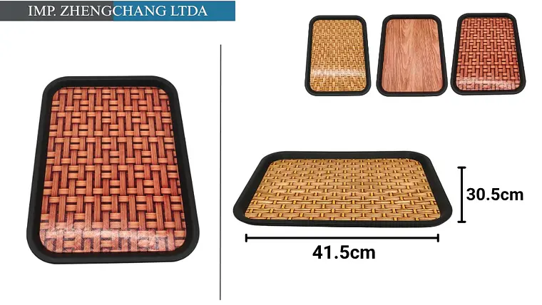 Bandeja De Melamina Con Borde Negro 30.5x41.5cm (x 10) 1