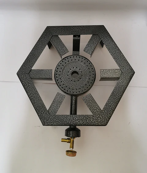 Cocina a gas hexagonal