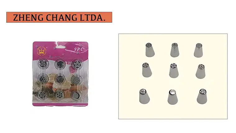 Juego de boquillas para decorar 9 piezas (x12) 1