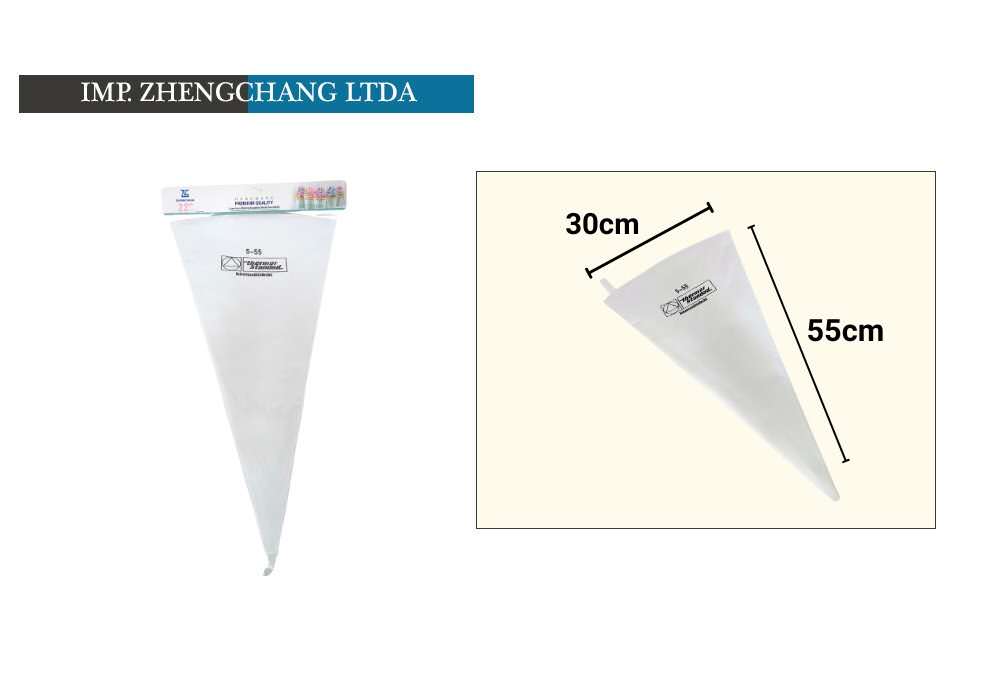 55cm Manga pastelera de algodón opp Grapar cabecera de cartón del cliente (x12)