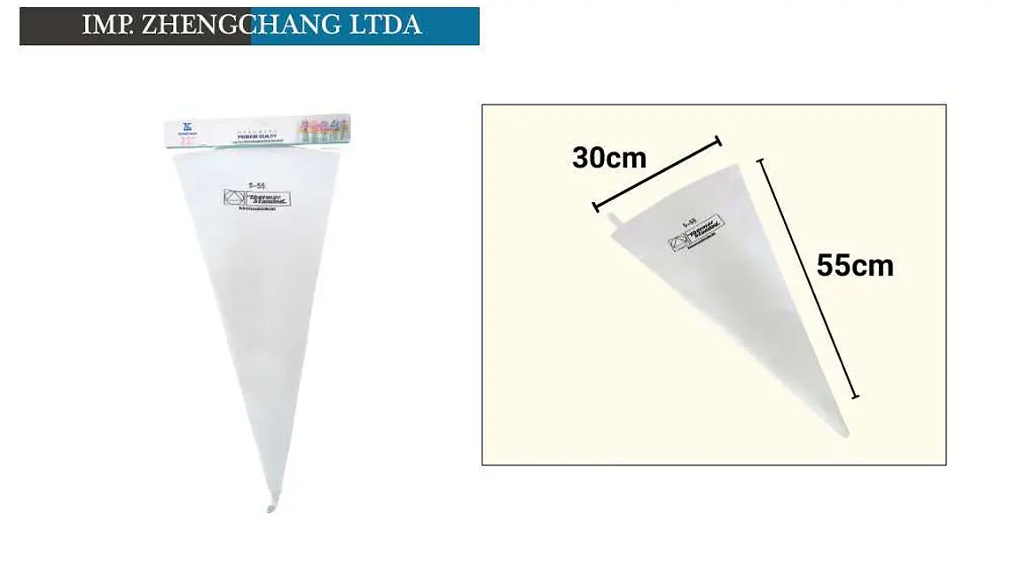 55cm Manga pastelera de algodón opp Grapar cabecera de cartón del cliente (x12) 1