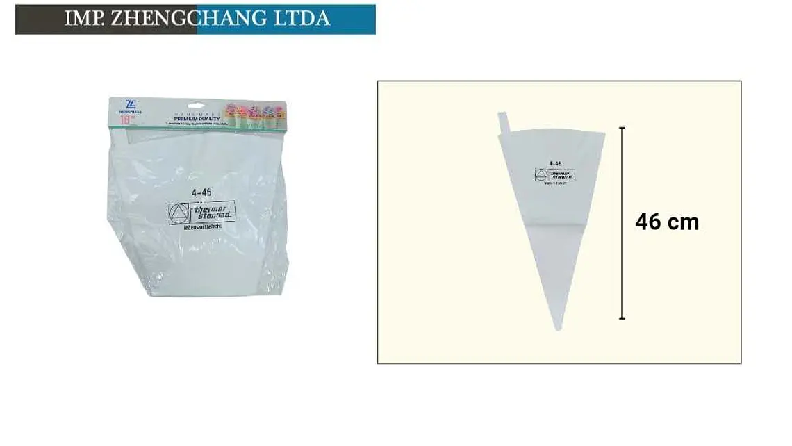 45cm Manga pastelera de algodón opp Grapar cabecera de cartón del cliente (x12) 1