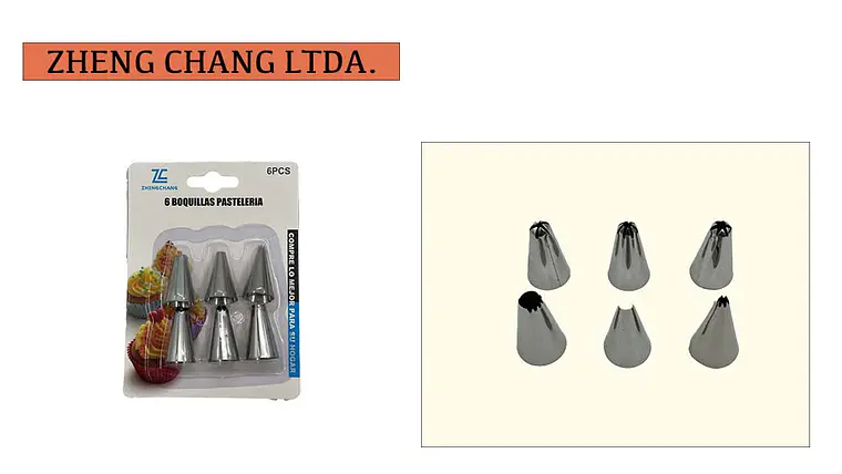 6 piezas Boquillas para decorar (x12) 1
