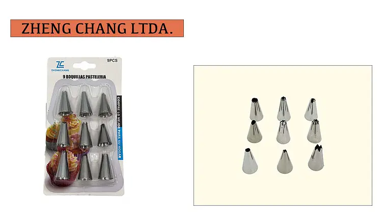 9 piezas Boquillas para decorar (x12) 1