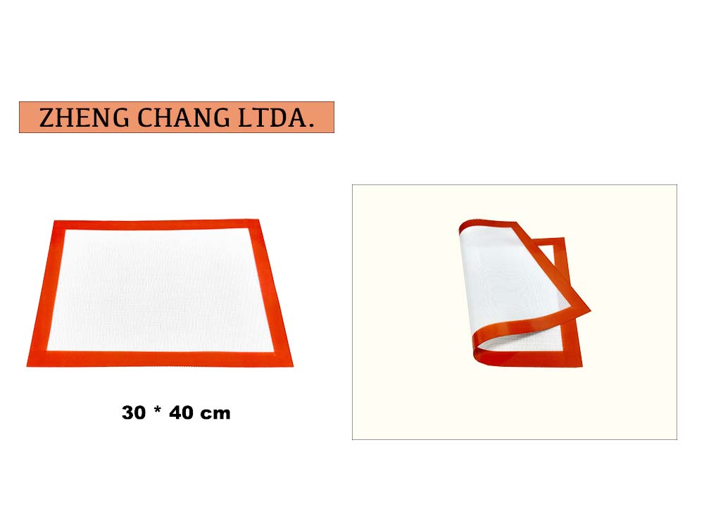 Tapete para hornear, blanco con borde rojo 30*40CM  (x20)