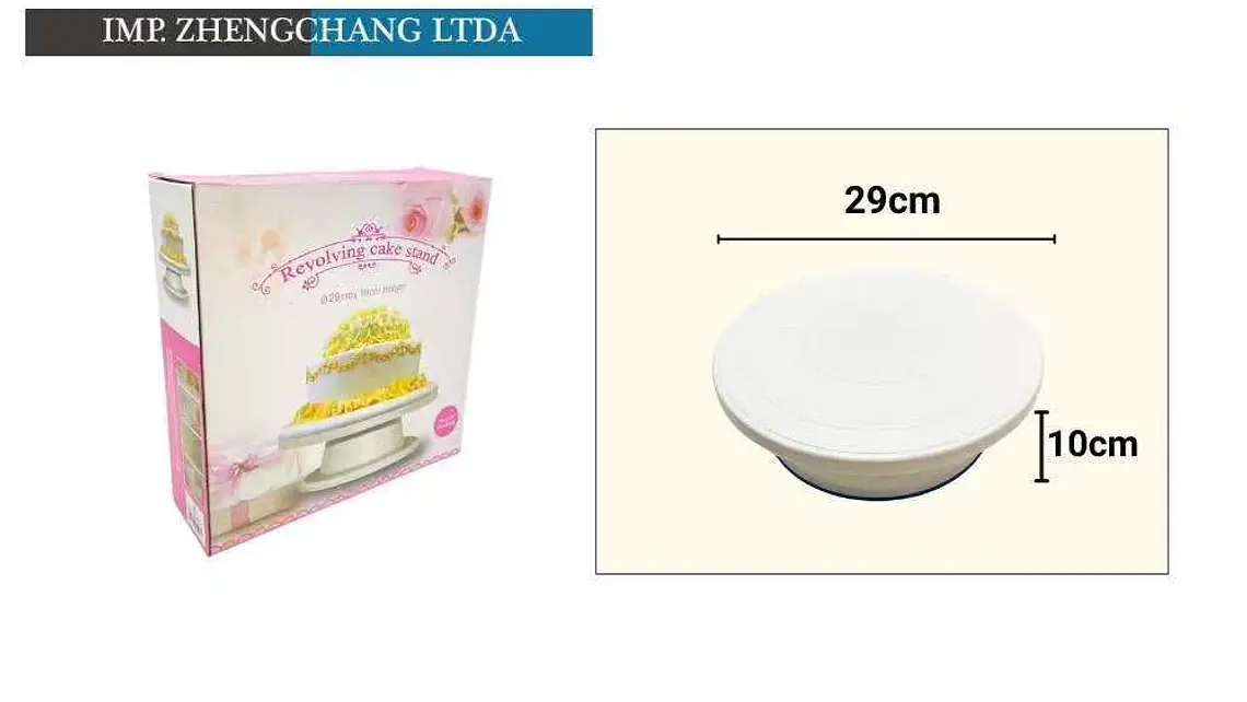 Base giratoria elevada para tortas, con banda antideslizante Caja de color 28CM (x12) 1