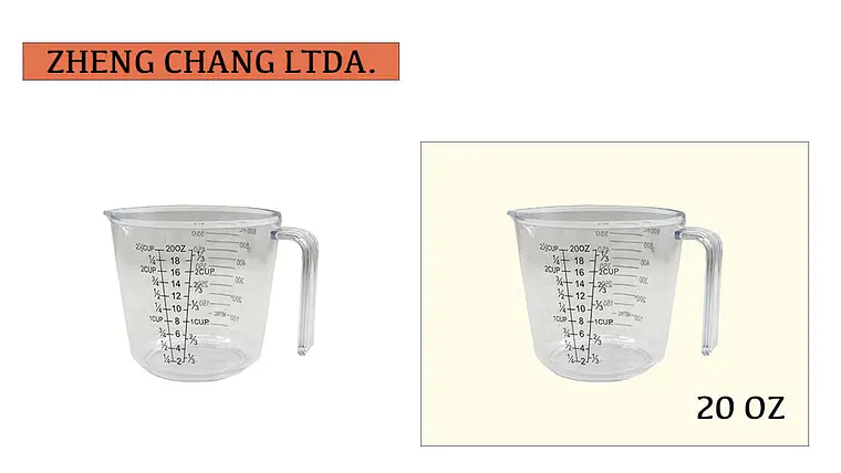 Jarra medidora transparente con asa y pico vertedor, 660 ml (x10) 1