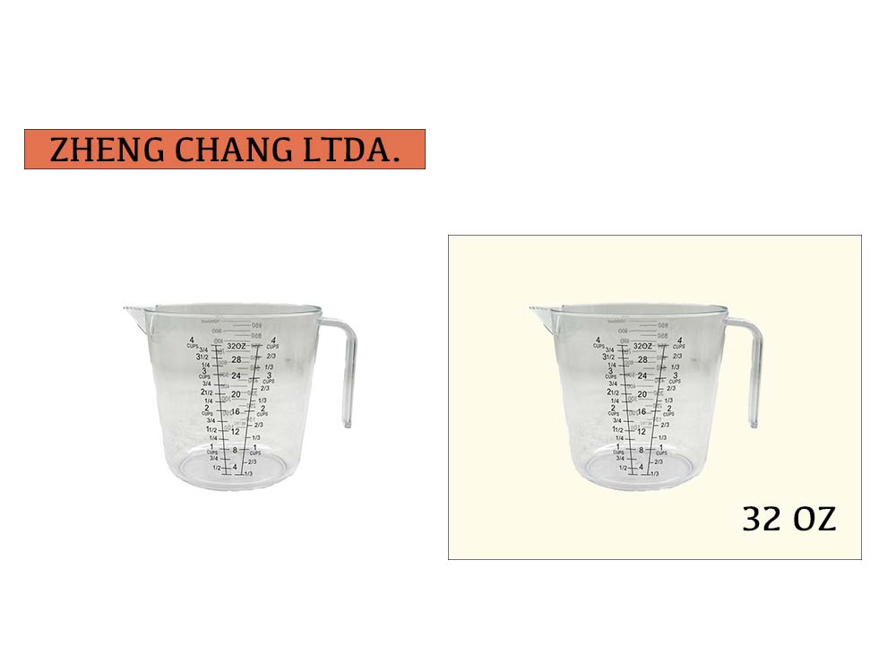 Jarra medidora transparente con asa y pico vertedor, 1.000 ml (x10)