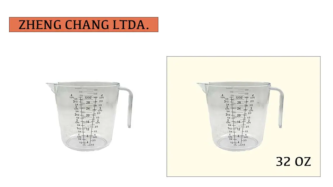 Jarra medidora transparente con asa y pico vertedor, 1.000 ml (x10) 1