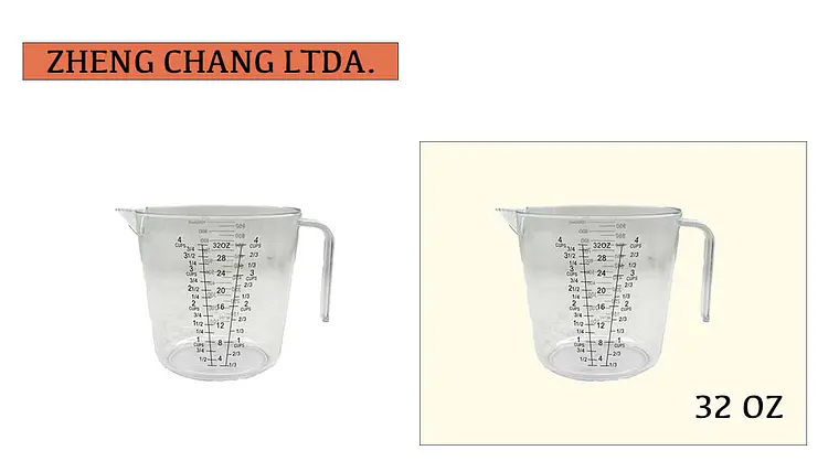 Jarra medidora transparente con asa y pico vertedor, 1.000 ml (x10) 1