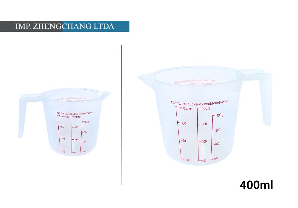 Jarra medidora graduada con asa y pico vertedor, 400 ml (x10)