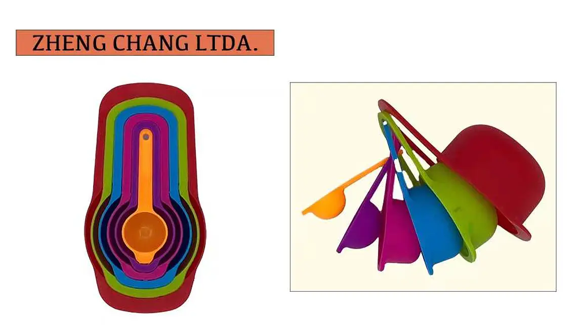 Juego de tazas y cucharas medidoras de colores, 6 piezas (x12) 1