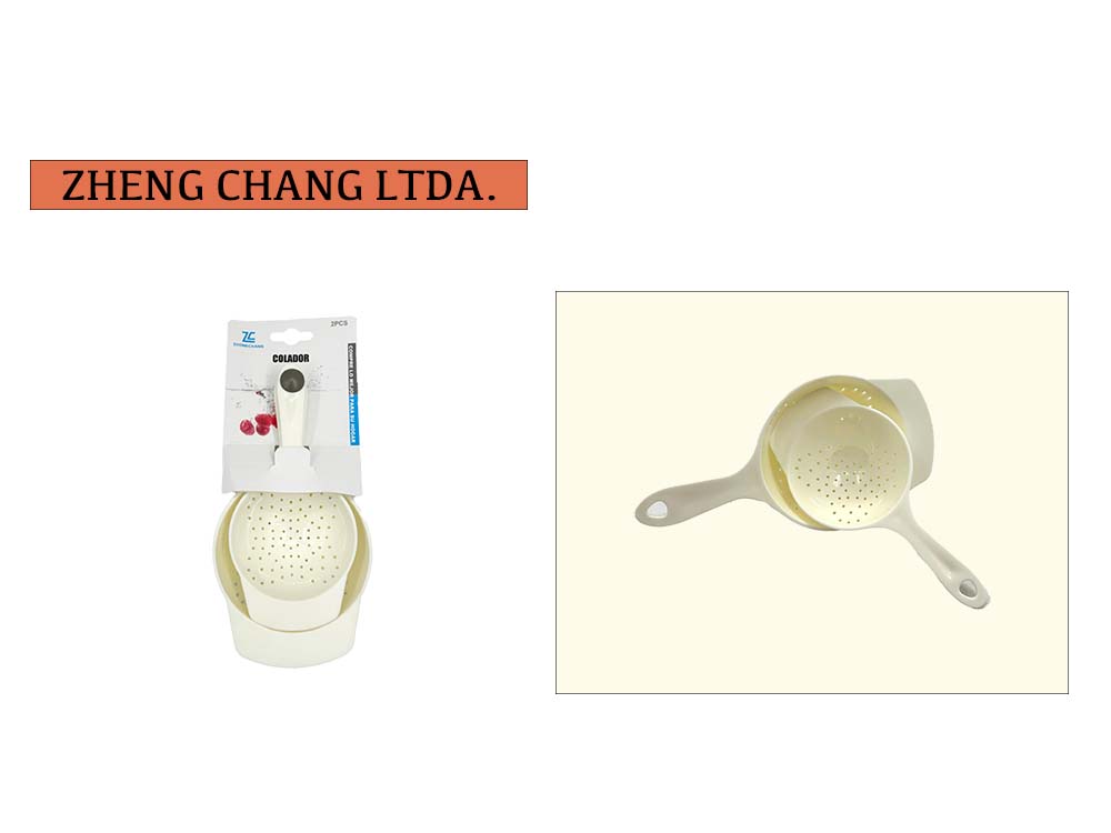 Juego de colador y recipiente recolector con mango, 2 piezas (x12)