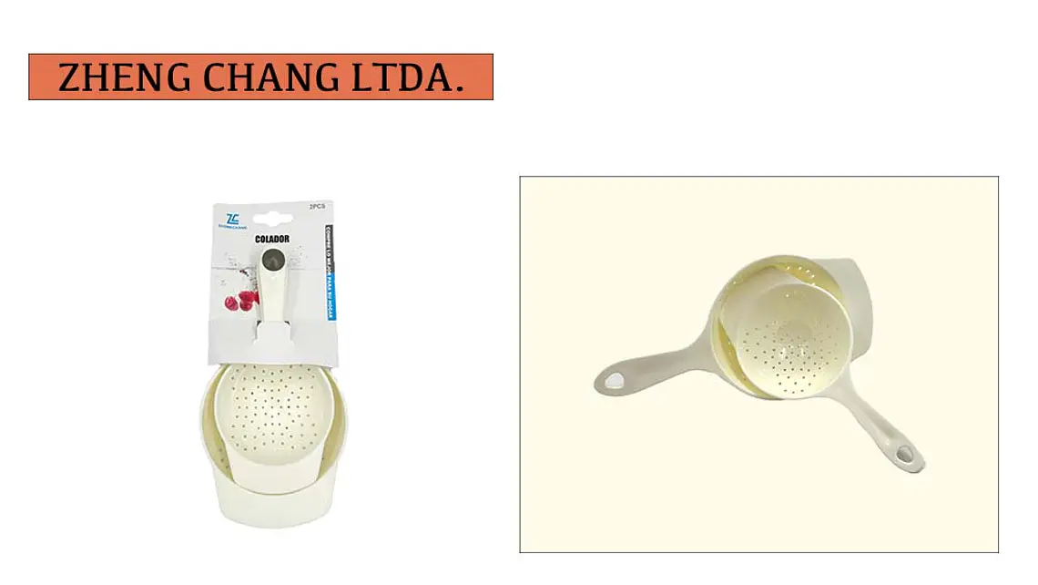 Juego de colador y recipiente recolector con mango, 2 piezas (x12) 1
