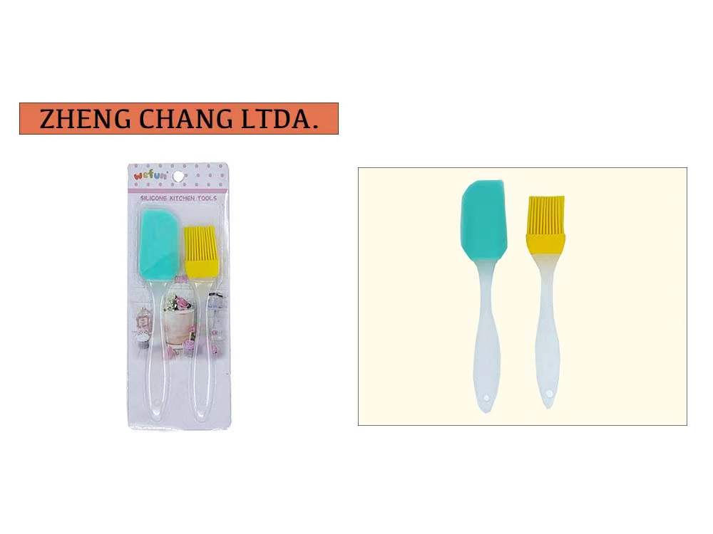 Juego de espátula y brocha de cocina con mango blanco (x24)