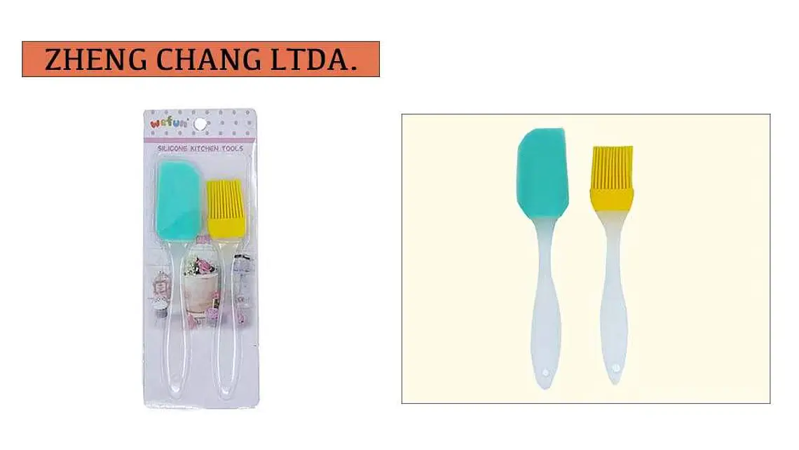 Juego de espátula y brocha de cocina con mango blanco (x24) 1