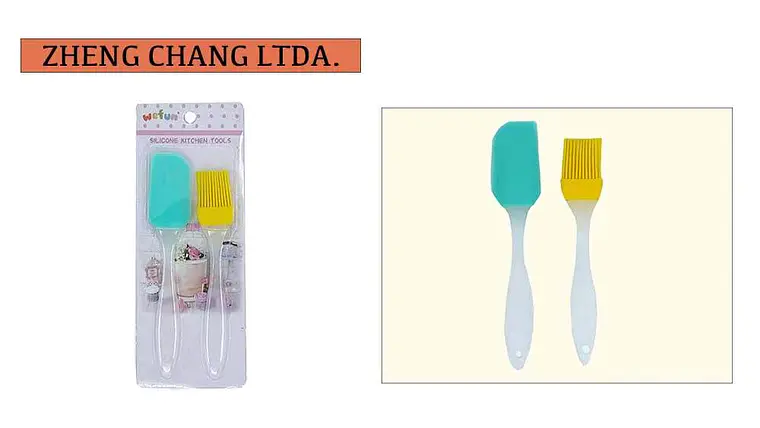 Juego de espátula y brocha de cocina con mango blanco (x24) 1