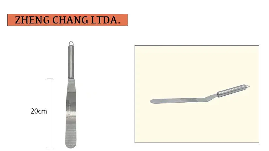 Espátula acodada para tortas, hoja de 20 cm (x10) 1