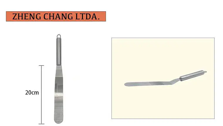 Espátula acodada para tortas, hoja de 20 cm (x10) 1