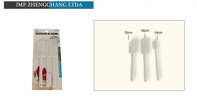 Juego de 3 espátulas raspadoras blancas (x12) 1