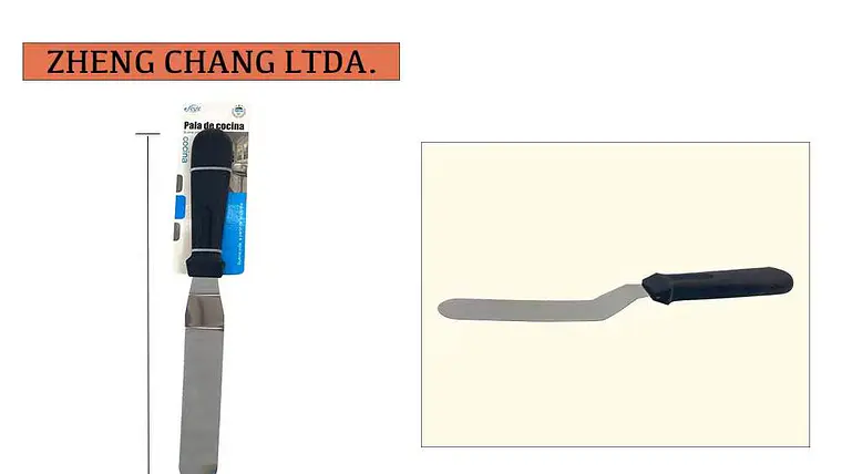 Espátula acodada para tortas con mango negro, 36 cm (x12) 1