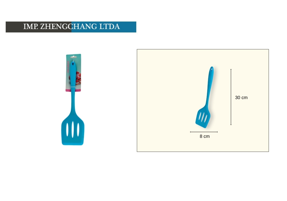 Espátula ranurada de silicona para cocinar, 30 cm (x12)