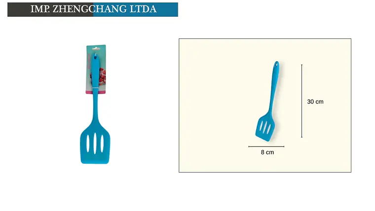 Espátula ranurada de silicona para cocinar, 30 cm (x12) 1