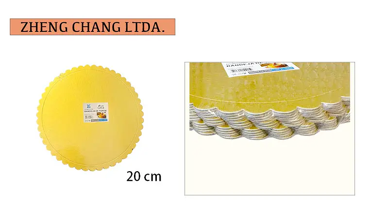 Base redonda dorada para torta, 20 cm 12 PCS  1