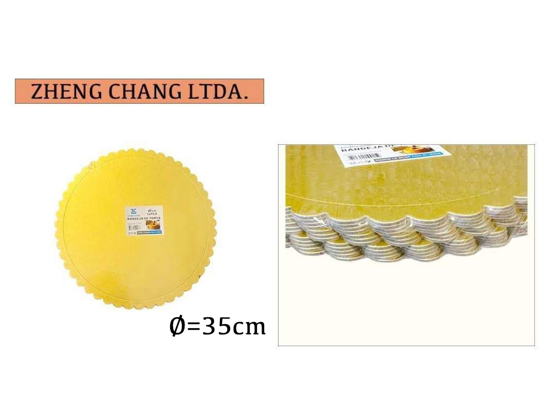 Base redonda dorada para torta, 35 cm 12 PCS 