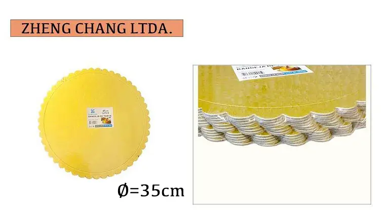 Base redonda dorada para torta, 35 cm 12 PCS  1