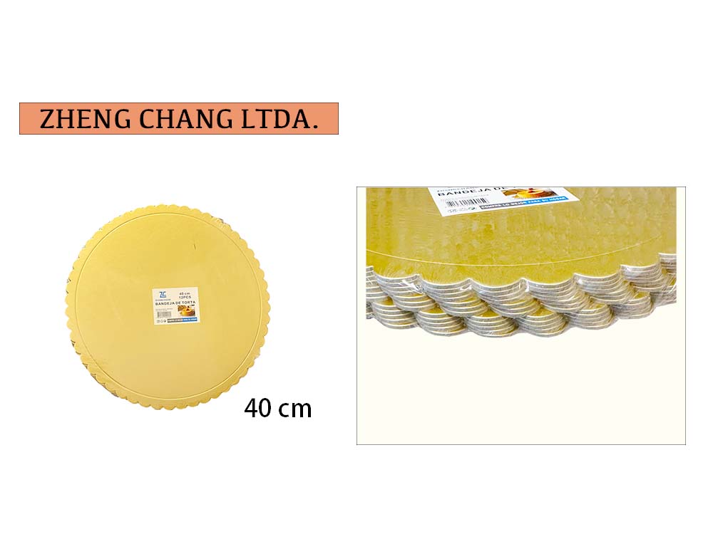 Base redonda dorada para torta, 40 cm 12 PCS 
