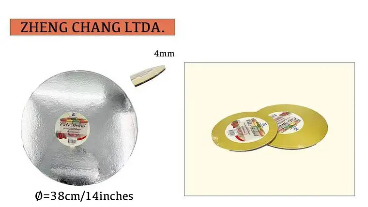 Base redonda delgada para torta, 38 cm (X10) 1