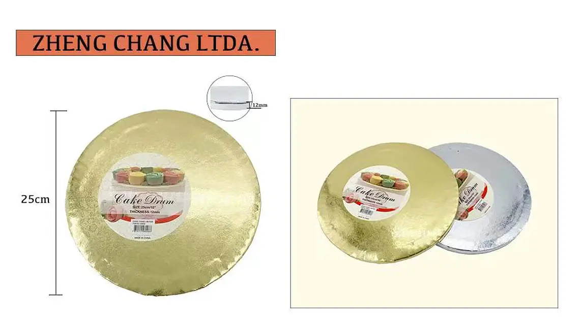 Base redonda gruesa para torta, 25 cm (X20) 1