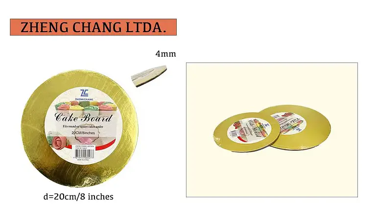 Base redonda delgada para torta, 20 cm (X12) 1
