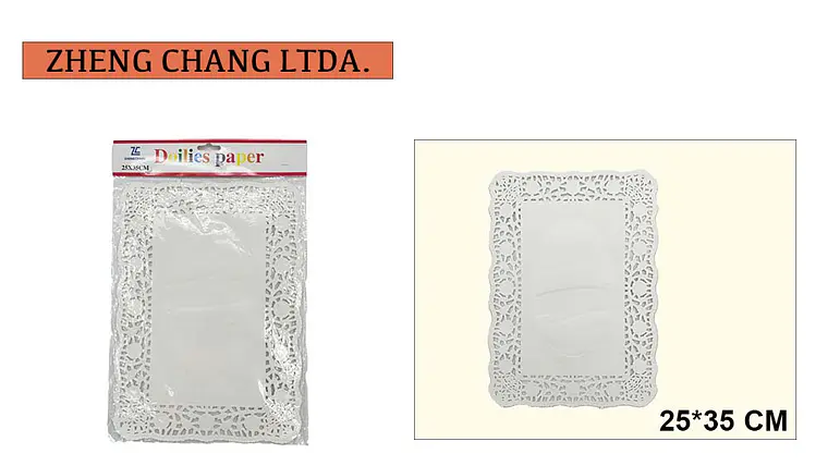 Blonda rectangular de papel para torta, 25 × 35 cm (X12) 1