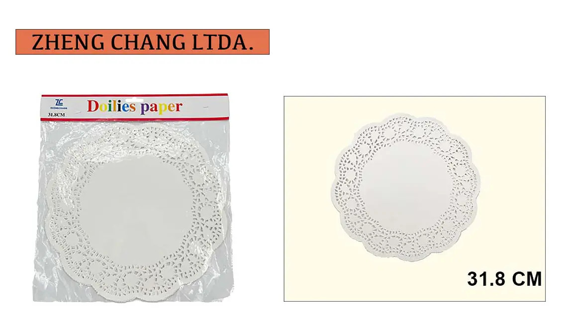 Blonda redonda de papel para torta, 31,8 cm (X12) 1