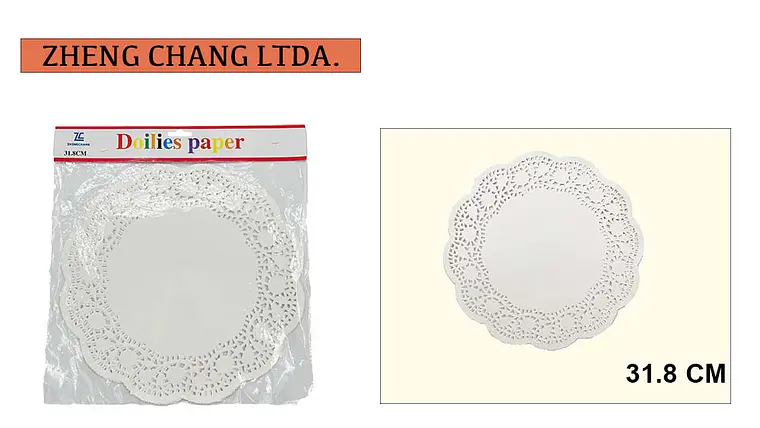 Blonda redonda de papel para torta, 31,8 cm (X12) 1