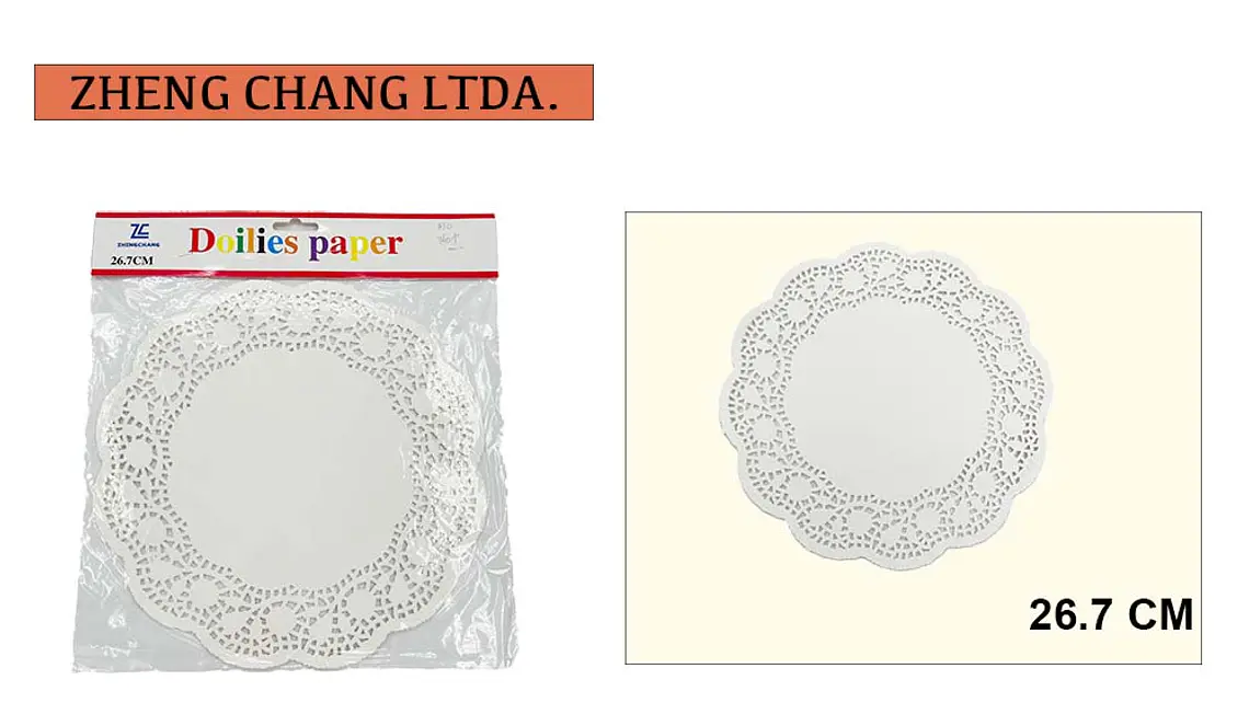 Blonda redonda de papel para torta, 26,7 cm (X12) 1