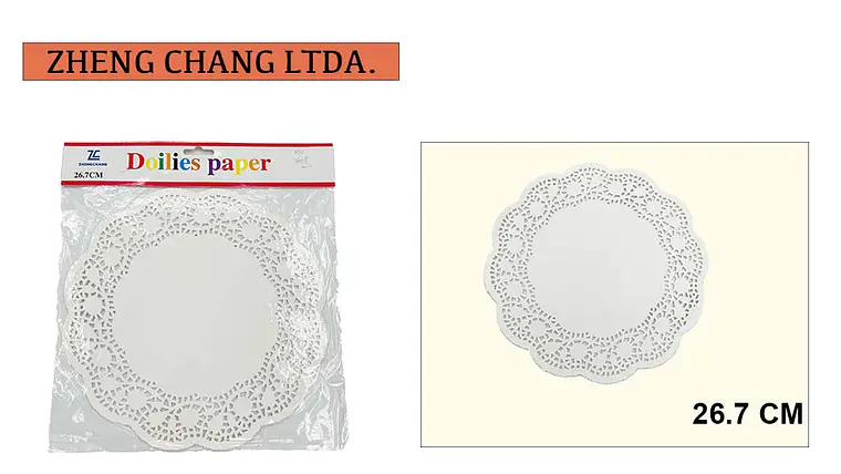 Blonda redonda de papel para torta, 26,7 cm (X12) 1