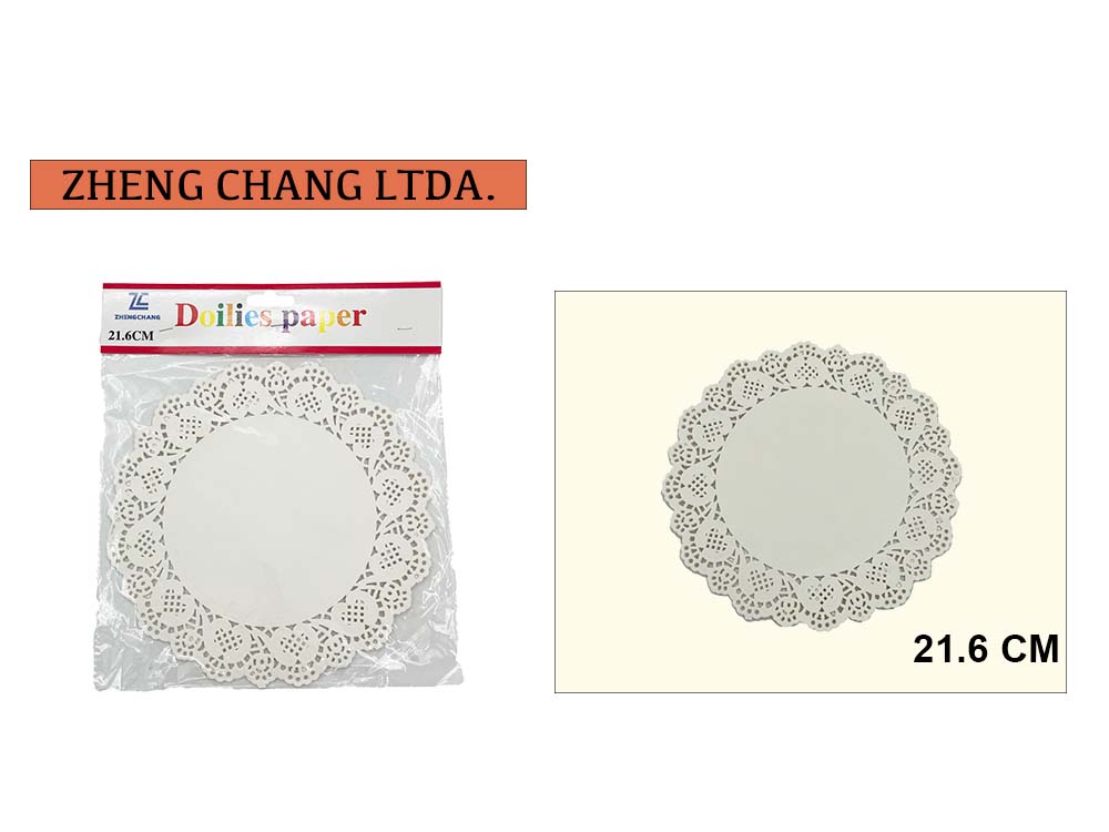 Blonda redonda de papel para torta, 21,6 cm (X12)
