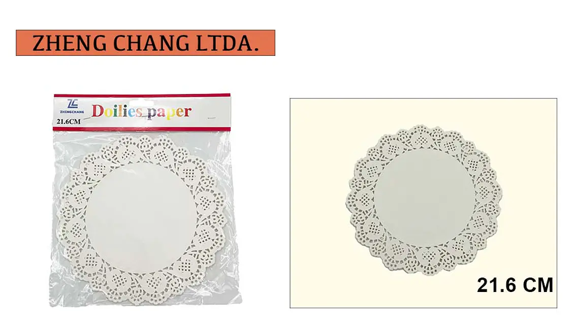 Blonda redonda de papel para torta, 21,6 cm (X12) 1
