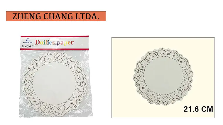Blonda redonda de papel para torta, 21,6 cm (X12) 1