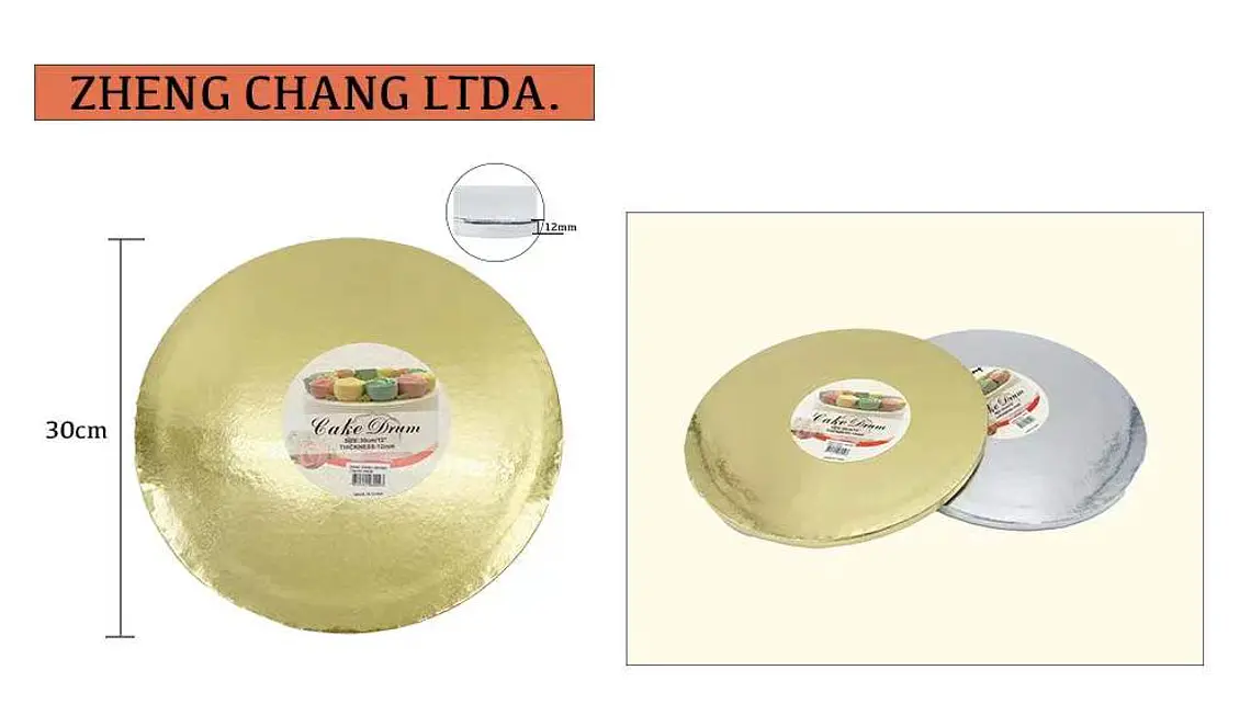 Base redonda gruesa para torta, 30 cm (X10) 1