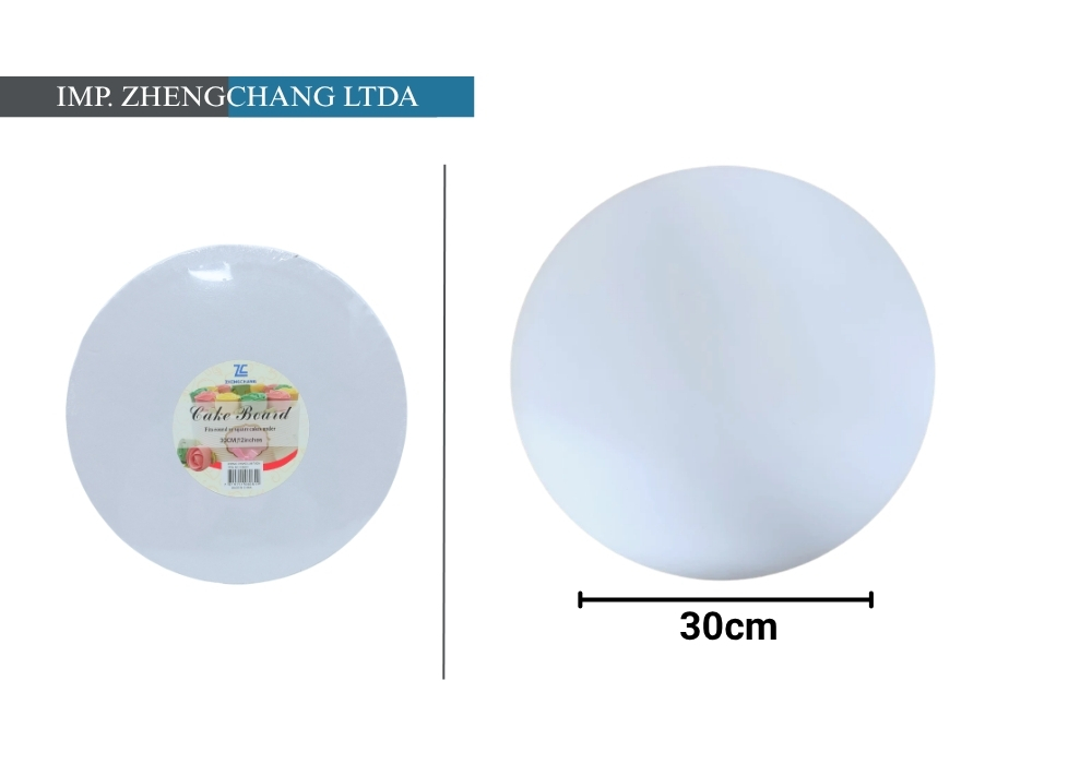 Base redonda blanca para torta, 30 cm (X10)