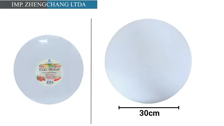 Base redonda blanca para torta, 30 cm (X10) 1