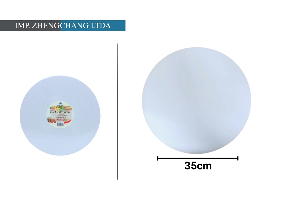 Base redonda blanca para torta, 35 cm (X10)