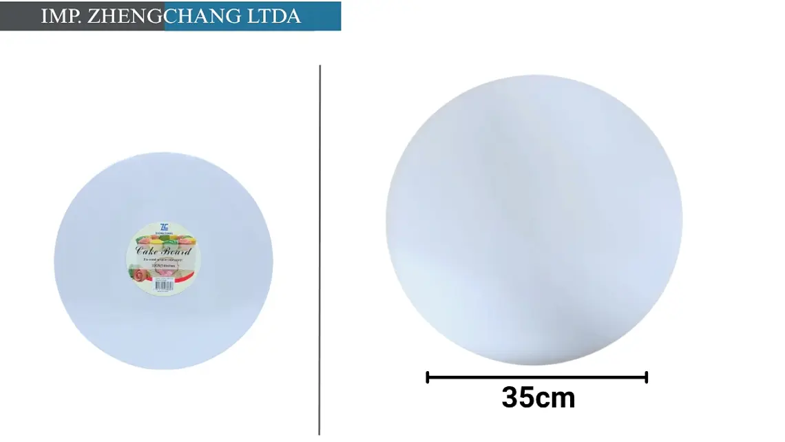 Base redonda blanca para torta, 35 cm (X10) 1