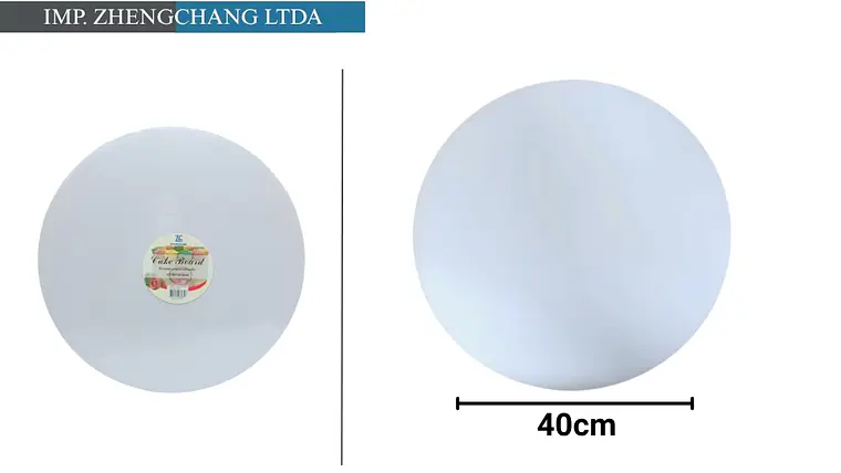 Base redonda blanca para torta, 40 cm (X10) 1